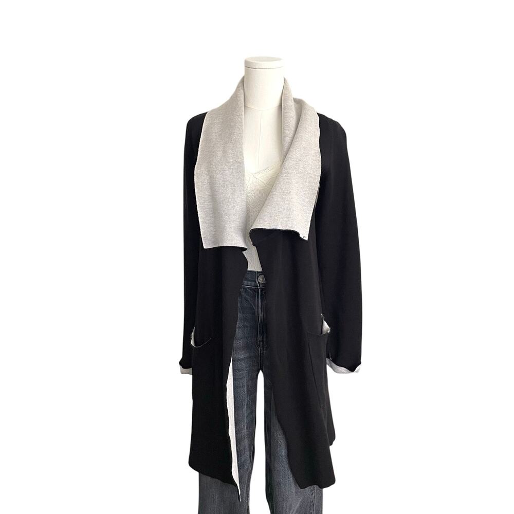 INC International Concepts Black Long Cardigan Women's S Casual Lagenlook Casual